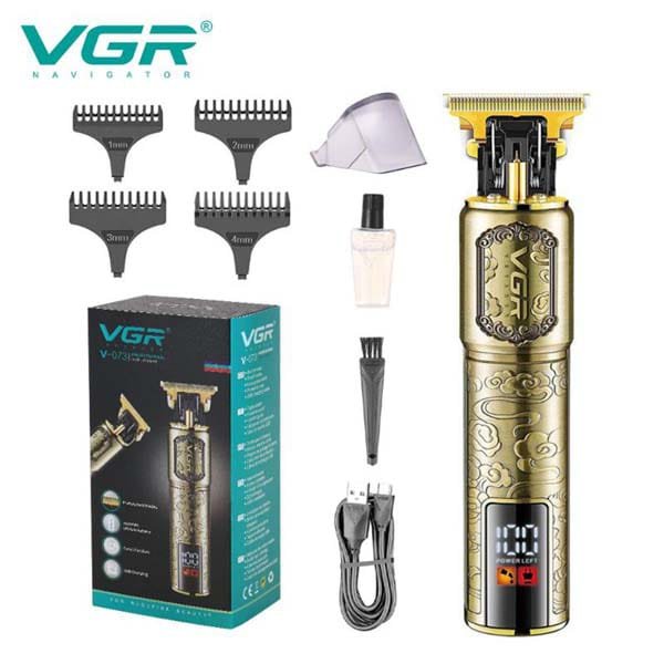 VGR V-073 Professional Hair Trimmer with LED Display for Men