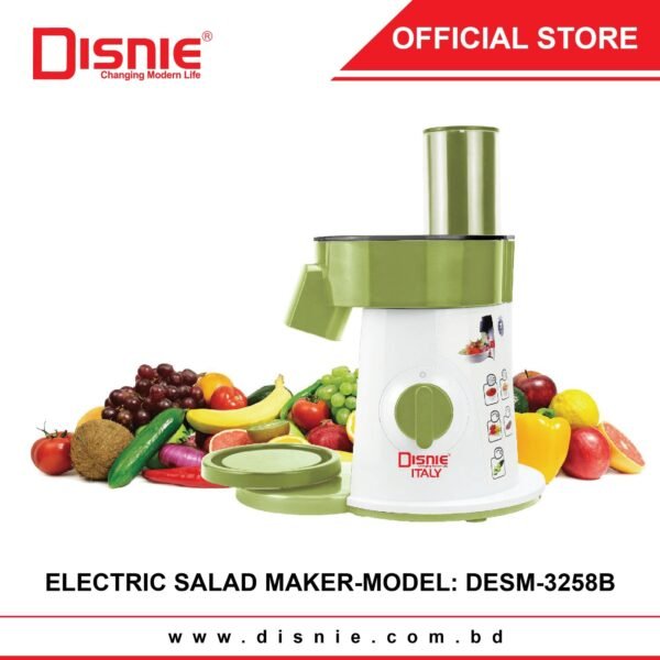 Disnie DESM-3258B Electric Food Processor and Salad Cutter