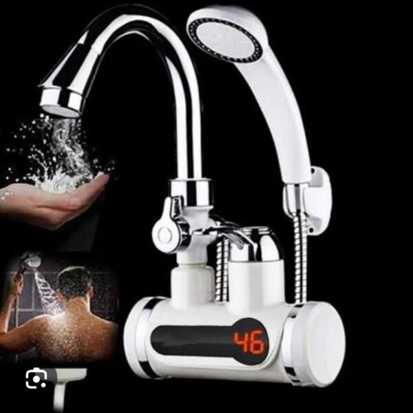 Electric instant hot water tap with hand shower