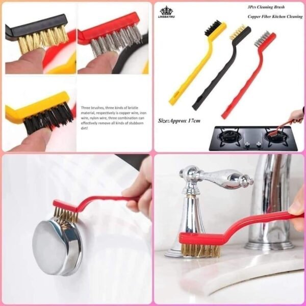 3Pcs Mini Wire Brush Set